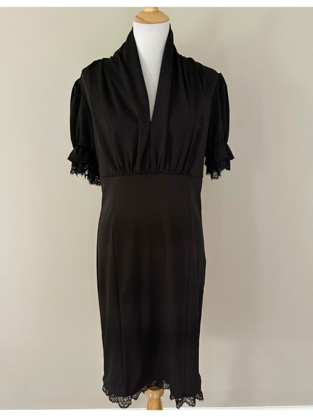 Y2K Scarlet Darkness Black Stretchy Knit Shift Dress Whimsigoth Size XL Women's